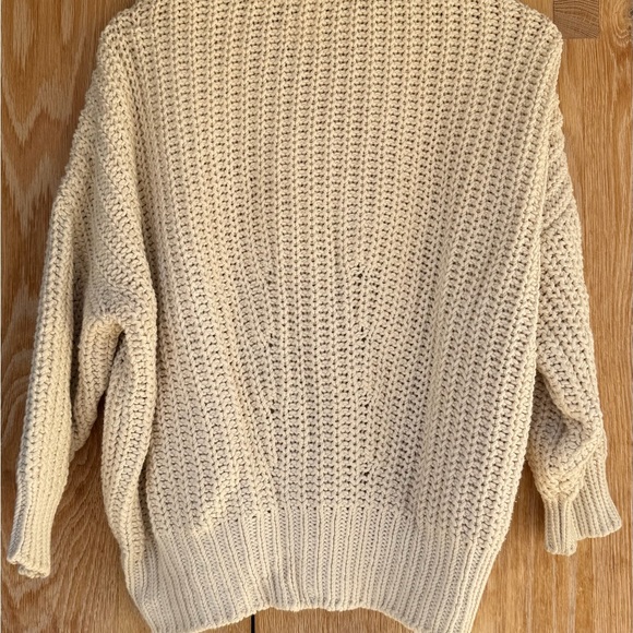 BABAA Women's Cream thick ribbed Knit Sweater - Picture 4 of 5